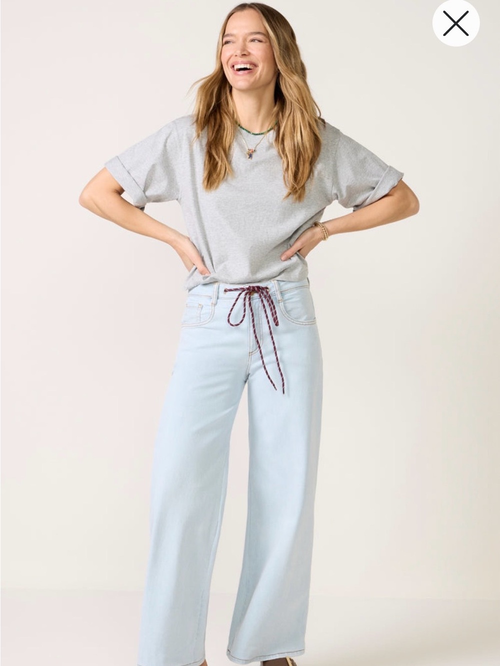 Kut from the Kloth Maya Light Wash Wide Leg Women Jeans - Light Blue Size 2